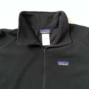 Patagonia Black Turtle Neck 3/4 Zip Sweater